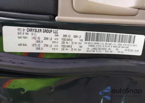 2011 Jeep Grand Cherokee Limited z USA, uszkodzony, nr VIN 1J4RR5GT5BC745543